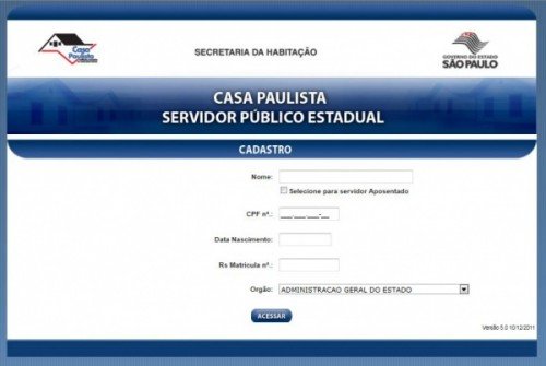 Formulário de Inscrições Casa Paulista