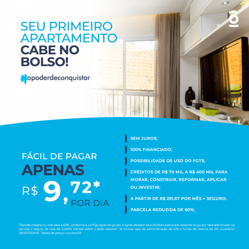 Card 2 - seu primeiro apartamento - créditos de R$ 70 mil a R$ 400 mil