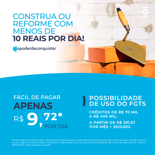 Card 1 - construção ou reforma - créditos de R$ 70 mil a R$ 400 mil