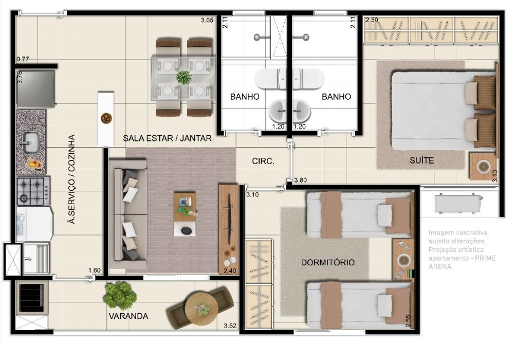 Prime-Arena-Apartamento-Manaus-planta-apartamento-tipo