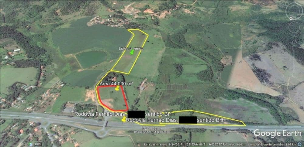 Terreno 44000 metros em vermelho