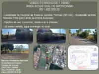Vendo terreno de 1.756m2 em área industrial de Brodowski