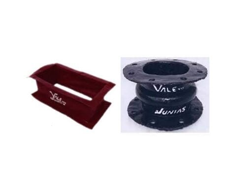 2 juntas de expansão com abas