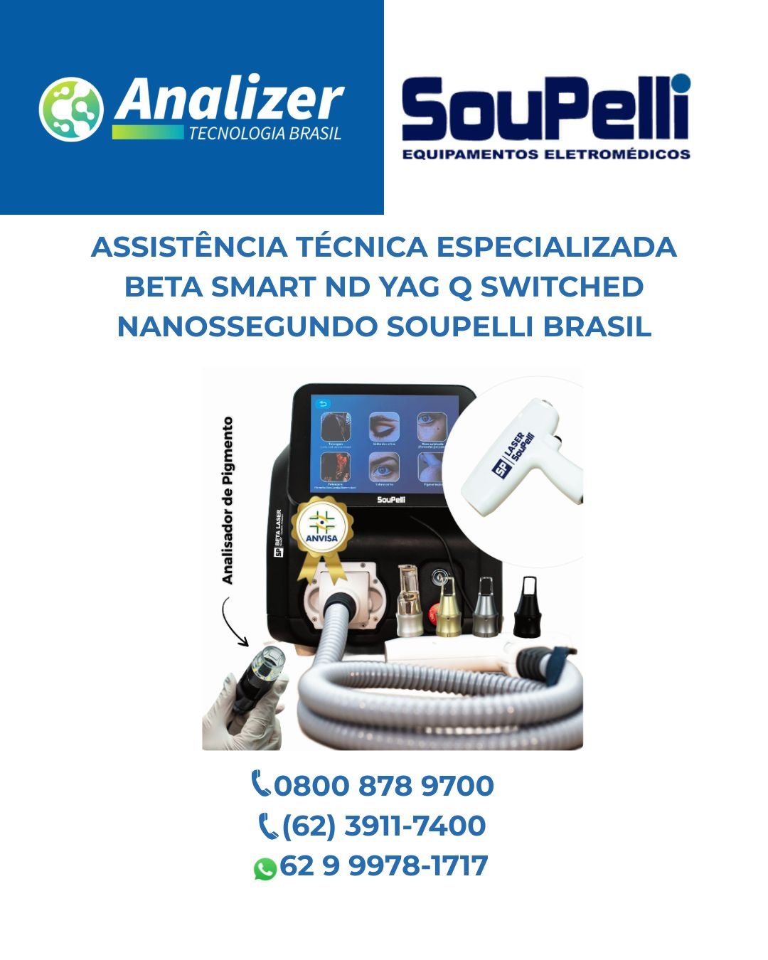 ASSISTÊNCIA-TÉCNICA-ESPECIALIZADA-BETA-SMART ND-YAG-Q-SWITCHED-NANOSSEGUNDO-SOUPELLI-BRASIL