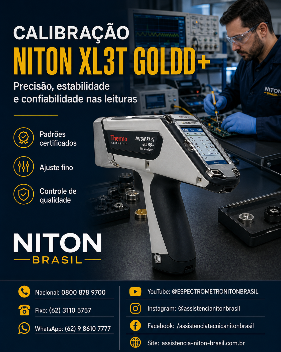 2-ASSISTÊNCIA-TÉCNICA-CALIBRAÇÃO-ANALISADOR-XRF-NITON-XLT-3-GOLD-BRASIL